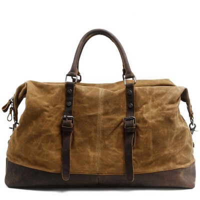 TP1 WaxTraveler™ XL Gewachste Canvas Leder Reisetasche Handgepäck Weekender Schultertasche. 4 Farben